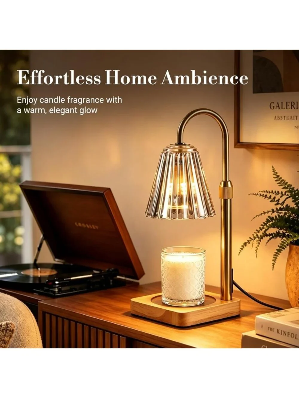 Candle Warmer Lamp with Timer & Dimmer - Adjustable Height Wax Melter, Aesthetic
